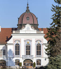 The Royal Palace of Godollo in Hungary on a winter day 