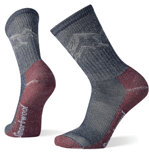 Sku: SW001644, ProductName: Classic Hike Light Cushion Mountain Pattern Crew, ColorName: DEEP NAVY