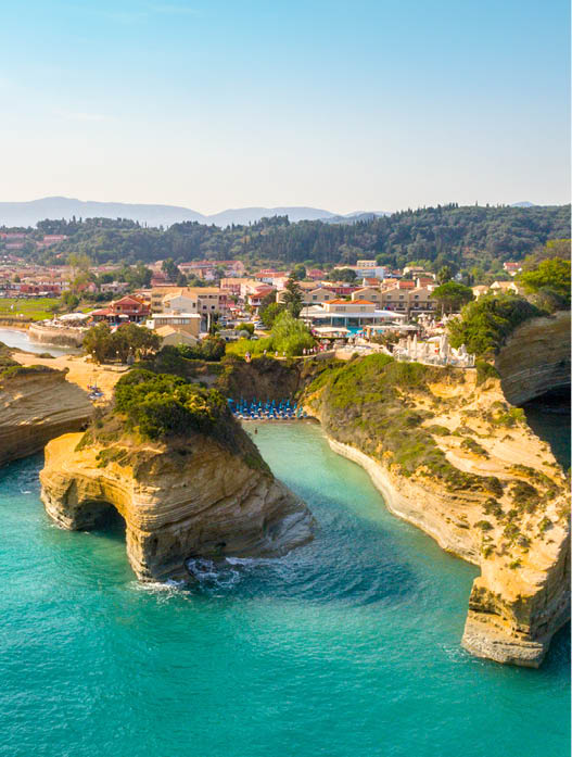 Famous Canal D'amour in Sidari - Corfu island, Greece