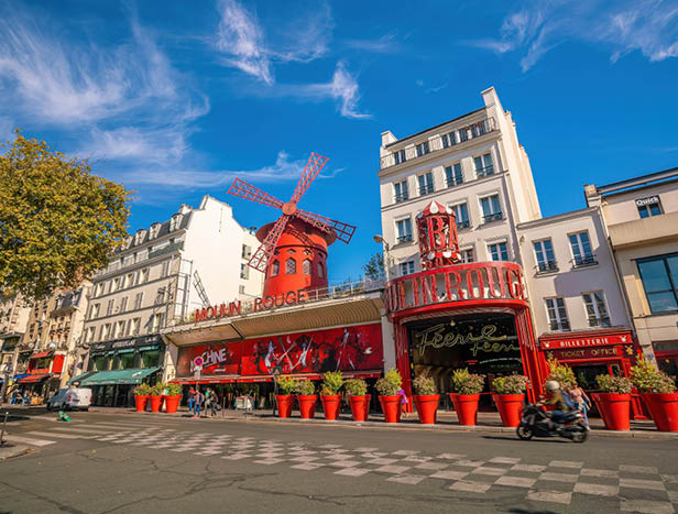 PARIS, FRANCE - SEPTEMBER 14, 2018 : The Moulin Rouge in Paris, France