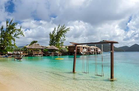 St Lucia April 2019, a Luxury resort at Saint Lucia Caribbean, Sandal resort St Lucia. 